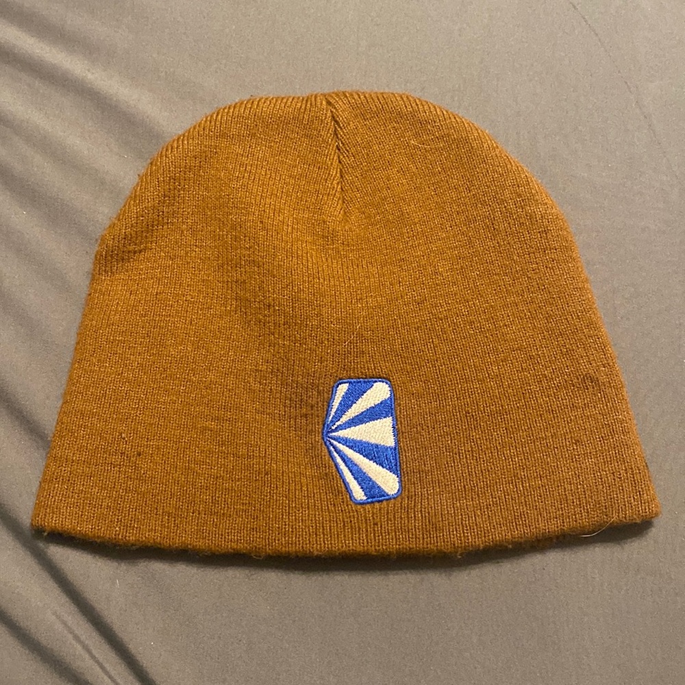 Brown knitted beanie